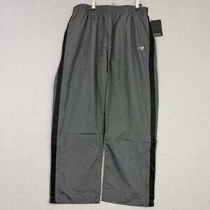 Vintage New Balance Windbreaker Track Pants Men's Large Gray y2k Swoosh NEW